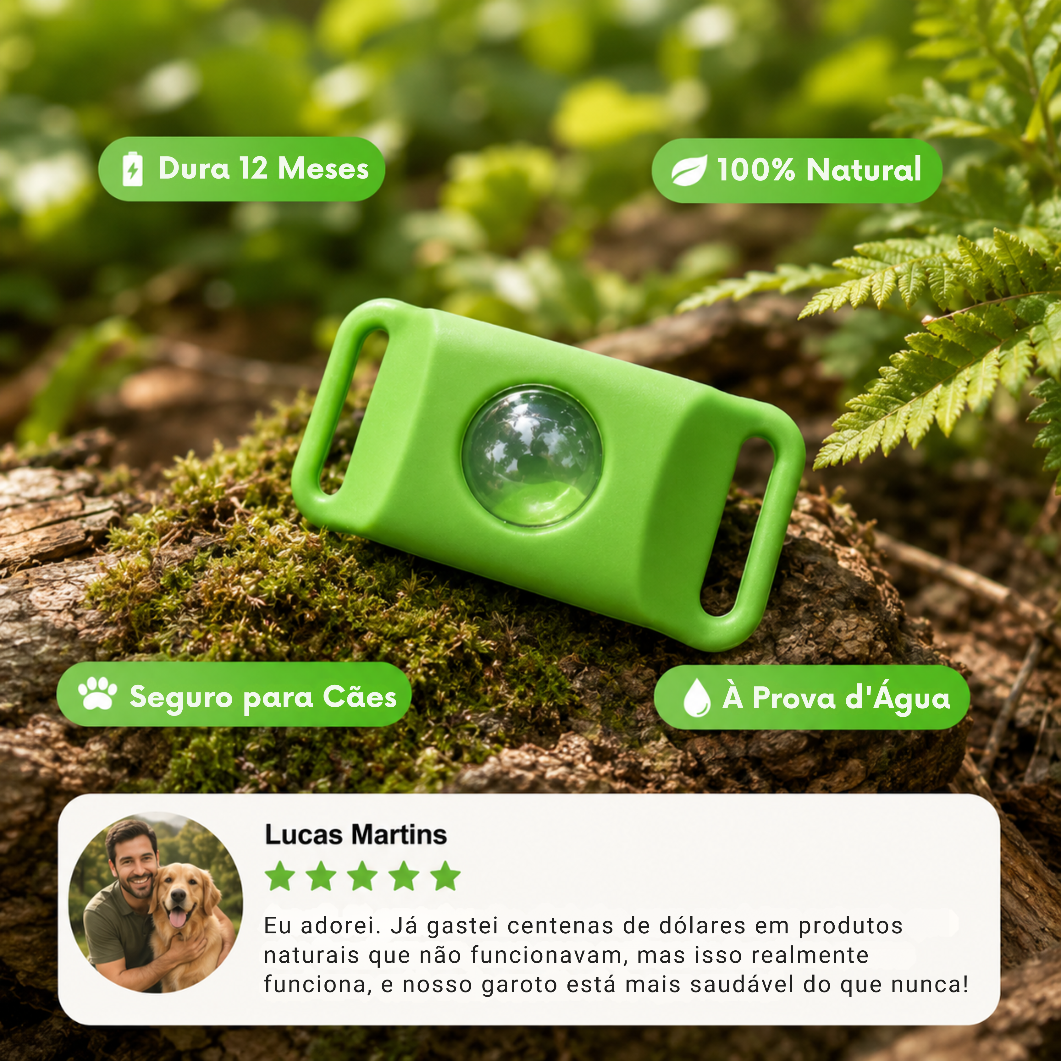 Puppwell™ Flea & Tick Collar Pendant — 12 Months of Protection